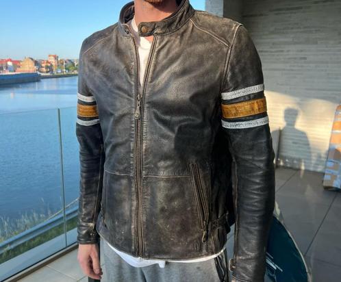 Richa Toulon Cafe racer motorjas, Motoren, Kleding | Motorkleding, Jas | leer, Heren, Tweedehands, Ophalen