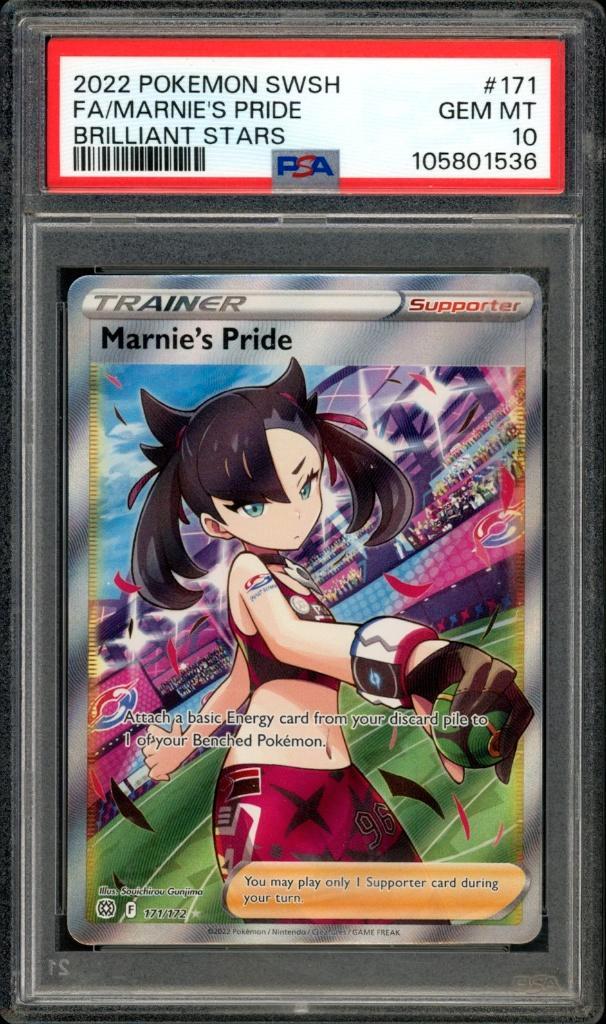 Marnie's Pride [UR] PSA 10 - 171/172 - Des étoiles bril 2022, Hobby & Loisirs créatifs, Jeux de cartes à collectionner | Pokémon