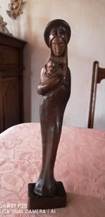 Sculpture sur bois dame avec enfant, Antiquités & Art, Art | Sculptures & Bois, Enlèvement ou Envoi