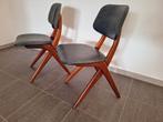 Vintage stoelen Louis van Teeffelen Scissor midcentury., Huis en Inrichting, Ophalen of Verzenden, Zo goed als nieuw