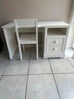 Witte bureau wood work, Huis en Inrichting, Ophalen, Zo goed als nieuw, Bureau