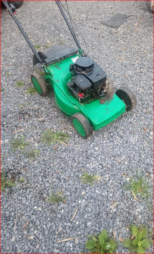 set maaiers en bosmaaiers, Tuin en Terras, Grasmaaiers, Gebruikt, Benzine-grasmaaier, Opvangzak, Ophalen