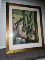 huile sur papier signe paul hermans, Antiek en Kunst, Ophalen of Verzenden