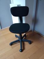 Chaise de bureau: assise 38cm x41 cm.Réglable en hauteur € 3, Comme neuf, Noir, Chaise de bureau, Enlèvement