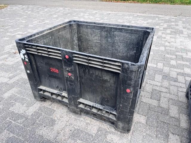 Antracieten kunststof palletbox bak/box/opslag, Animaux & Accessoires, Autres accessoires pour animaux, Utilisé