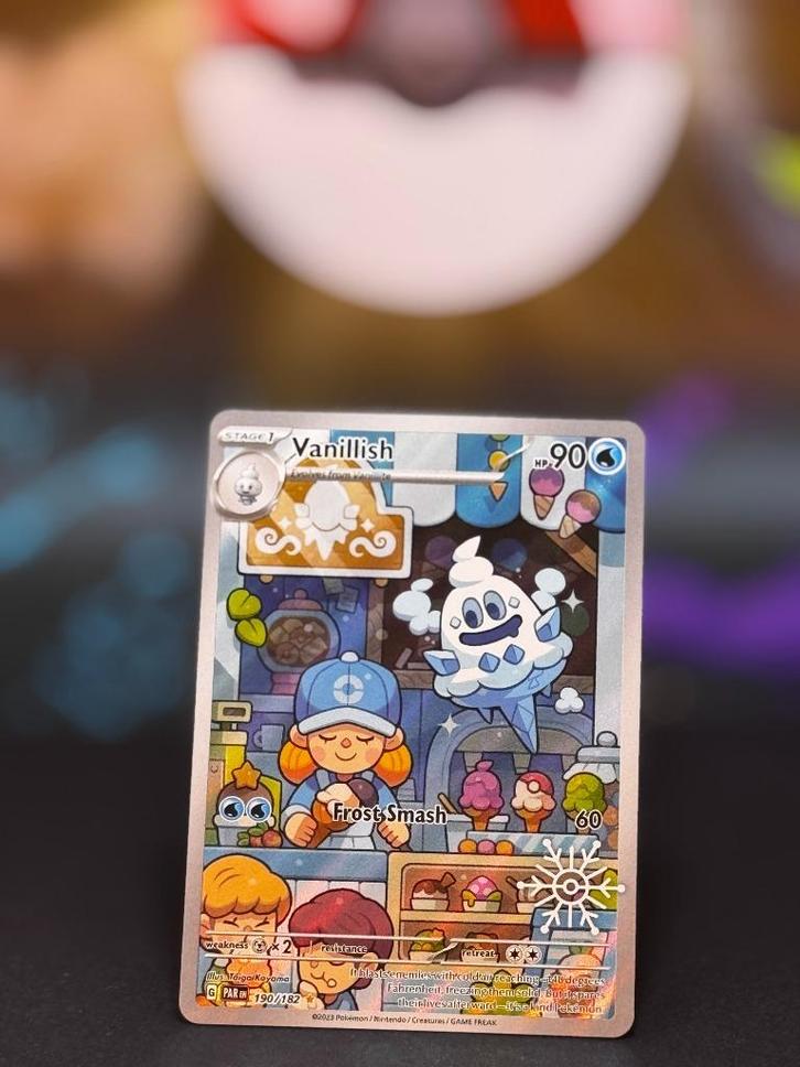 Vanillish 190 Snowflake Verzending €2,50 incl. bubbelenvelop, Hobby en Vrije tijd, Verzamelkaartspellen | Pokémon, Zo goed als nieuw