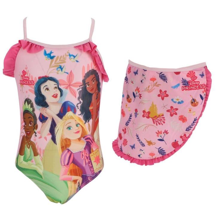 Disney Princess Badpak met Sarong - 98/104-110/116-122/128, Enfants & Bébés, Maillots de bain pour enfants, Neuf, Maillot de bain