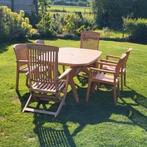 Tuintafel met 6 stoelen, Tuin en Terras, Tuinbanken, Ophalen, Gebruikt, Plastic
