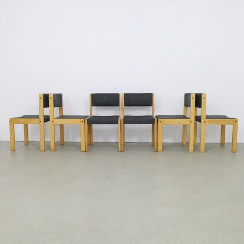 Eetkamerstoelen 6 Cees Braakman Pastoe 70s NIEUW gestoffeerd, Huis en Inrichting, Stoelen, Gebruikt, Vijf, Zes of meer stoelen