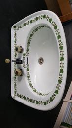 Porseleinen spoelbak uit Parijs met Onyx-stenen kraan, Doe-het-zelf en Bouw, Sanitair, Ophalen, Zo goed als nieuw, Steen, Wastafel