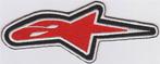 Alpinestars stoffen opstrijk patch embleem #2, Motoren, Accessoires | Stickers, Verzenden