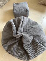 Zitzak + poef, Huis en Inrichting, Zitzakken, Ophalen, Nieuw, Grijs, Zitzak