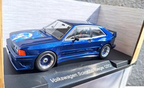 Vw volkswagen scirocco RIEGER GTO bleu 1:18ème, Hobby en Vrije tijd, Modelauto's | 1:18, Nieuw, Auto, Overige merken, Ophalen of Verzenden