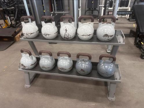 Competitie Kettlebells 8kg t/m 24kg + Opbergrek, Sport en Fitness, Fitnessmaterialen, Gebruikt, Kettlebell, Ophalen