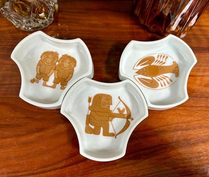 Vintage Schönwald Dishes – Astrologische Tekens – MCM, Antiek en Kunst, Antiek | Keukengerei, Ophalen of Verzenden