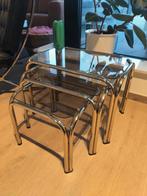 Vintage trio bijzettafels/nesting tables (70'/80'), Ophalen, Zo goed als nieuw