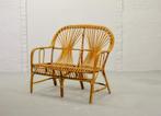 Vintage design rotan Rohé stijl tuinbankje / patio sofa 60s, Ophalen