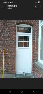 Porte extérieure PVC blanc décor croisillons, Double vitrage, 160 cm ou plus, Enlèvement, Utilisé