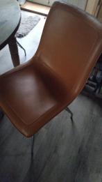 4 stoelen cognackleur, Ophalen, Zo goed als nieuw