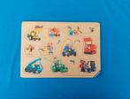 Houten noppenpuzzel,  Bob de bouwer voertuigen, ravensburger, Ophalen of Verzenden, Zo goed als nieuw