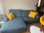 Donkerblauwe zetel stof met lounge gedeelte+ elektrisch deel, Huis en Inrichting, Ophalen, Gebruikt, Stof, Modern