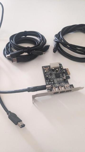 PCI firewire 800/400 + assortiment bijhorende kabels beschikbaar voor biedingen