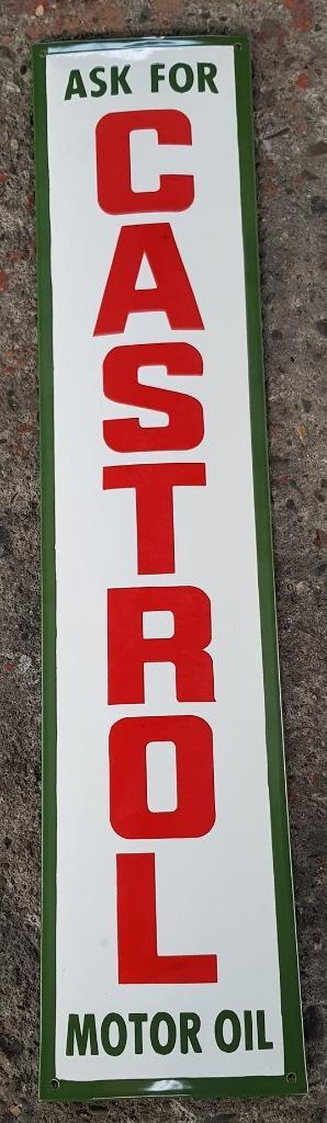 Ask for Castrol motor oil emaille bord en veel andere borden, Enlèvement ou Envoi, Comme neuf, Panneau publicitaire