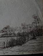 Cesar De Cock 1823-1904 Dubbele tekening inkt + potlood, Ophalen of Verzenden