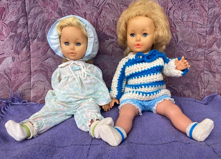 2 oude poppen merk: “schildpad”, Verzamelen, Poppen, Gebruikt, Ophalen