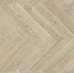 Parquet en Chêne - Bâton Rompu - Vernis Blanc -600x90x15/4mm, Neuf, Moins de 10 cm, Parquet, Enlèvement