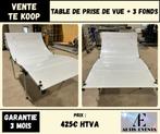 Table de prise de vue professionnelle + 3 fonds - 240x130cm, Audio, Tv en Foto, Fotografie | Fotostudio en Toebehoren, Ophalen
