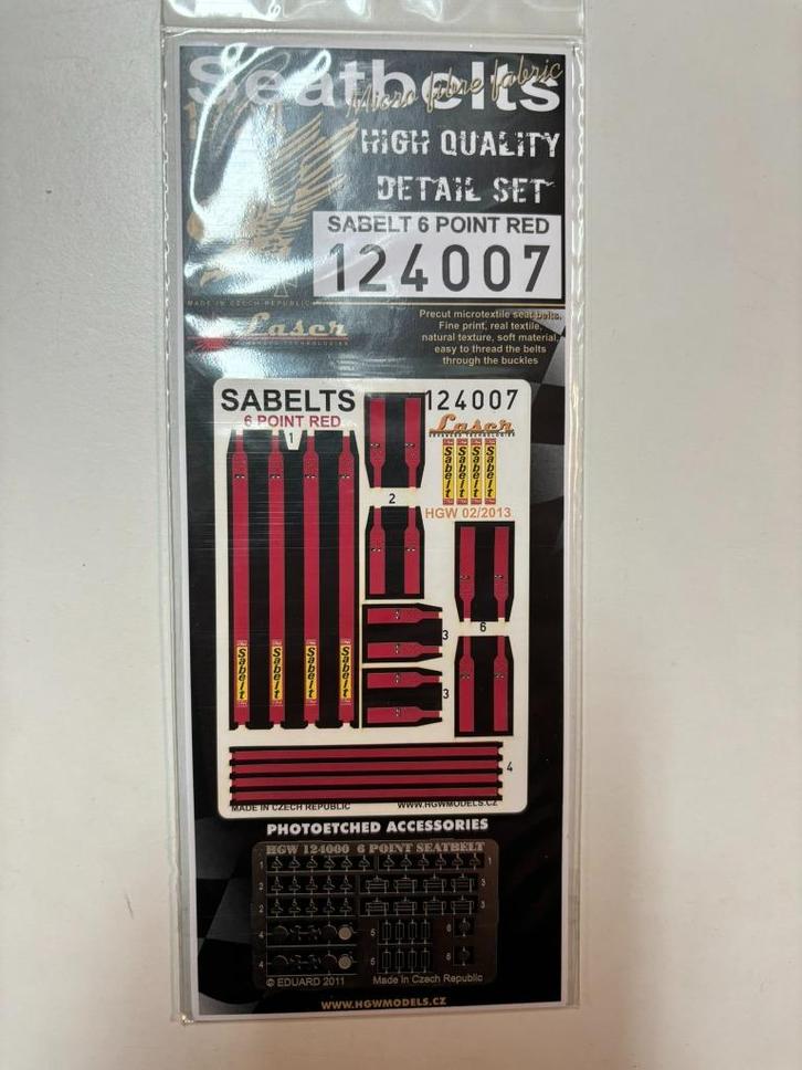 Modelbouw Decals photo etched Seatbelts - Micro fibre fabric, Hobby en Vrije tijd, Modelbouw | Auto's en Voertuigen, Zo goed als nieuw