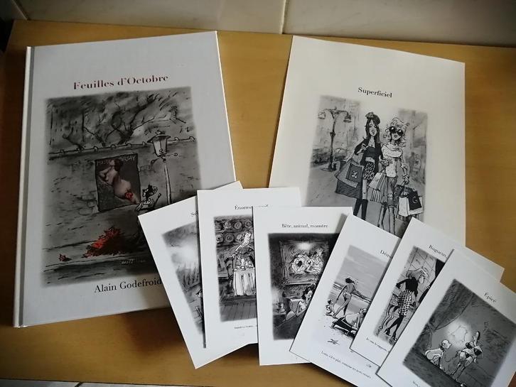 Feuilles d’Octobre d'Alain Godefroid Numéroté signé Certifié, Boeken, Stripverhalen, Zo goed als nieuw, Ophalen of Verzenden