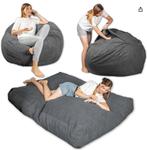 Ultracomfortabele XXL slaapbank (2 pers) - perfecte staat, Huis en Inrichting, Ophalen, Zo goed als nieuw, Blauw, Zitzak