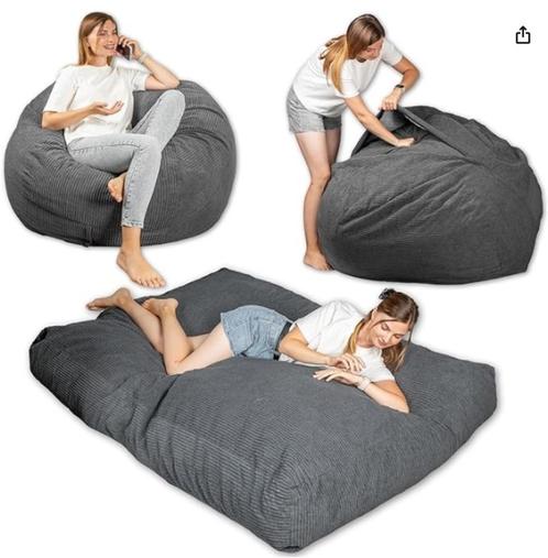 Ultracomfortabele XXL slaapbank (2 pers) - perfecte staat, Huis en Inrichting, Zitzakken, Zo goed als nieuw, Zitzak, Blauw, Ophalen