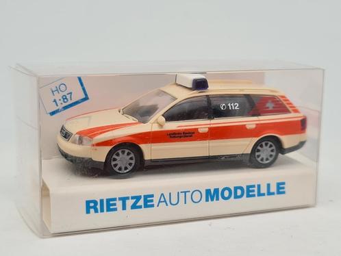 Audi A6 ambulance Bautzen médecin urgentiste - Rietze 1:87, Hobby & Loisirs créatifs, Voitures miniatures | 1:87, Comme neuf, Voiture