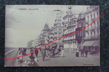 Postkaart 21/5/1912 Oostende Digue de l'est, België