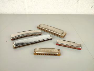 5 oude Hohner mondharmonica's beschikbaar voor biedingen