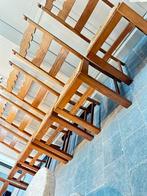 6 vintage Scandinavische stoelen , eik/biezen, Ophalen, Gebruikt, Riet of Rotan, Brutalist