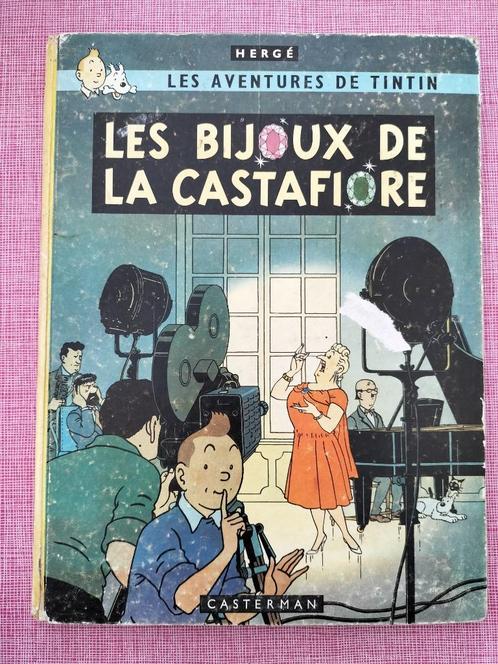 Hergé - Tintin : Les bijoux de la castafiore (1ère édition), Boeken, Stripverhalen, Gelezen, Ophalen of Verzenden