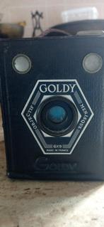 oude Goldy-camera en bijbehorende buidel, 1940 tot 1960, Ophalen of Verzenden, Fototoestel