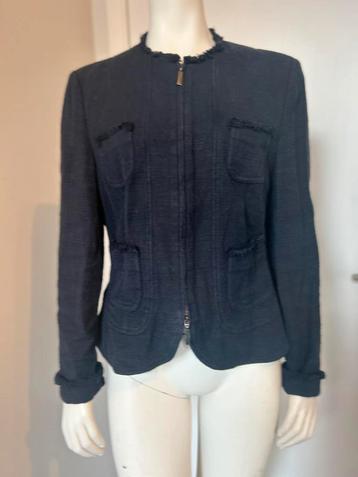 Marineblauwe getailleerde jas St.Emile Fr42 beschikbaar voor biedingen