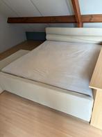 2-persoonsbed beige, Ophalen, Gebruikt, Beige, Tweepersoons
