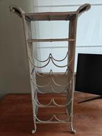 Vintage beige houten wijn rekje, Huis en Inrichting, Ophalen, Zo goed als nieuw