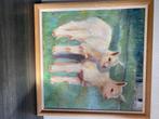 Schilderij met 2 geitjes, Dieren en Toebehoren, Schapen, Geiten en Varkens, Geit