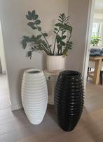 Nieuwe vazen! 50€! Zwart en wit 84 cm - moet weg, Huis en Inrichting, Ophalen, Zo goed als nieuw, Wit