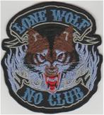 Lone Wolf No Club stoffen opstrijk patch embleem #2, Motos, Accessoires | Autocollants
