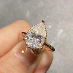 Ring, 6 karaat,diamanttest positief!, Bijoux, Sacs & Beauté, Bagues, Comme neuf, Avec pierre précieuse, Argent, Femme