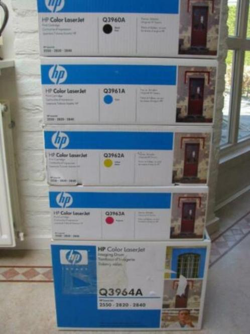 4 HP toners - drum (HP122A) HP 2550-2820-2840 Q3960A-Q3964A, Computers en Software, Printerbenodigdheden, Nieuw, Toner, Ophalen of Verzenden