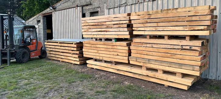 Eiken balken, Tuin en Terras, Palen, Balken en Planken, Zo goed als nieuw, Balken, Ophalen